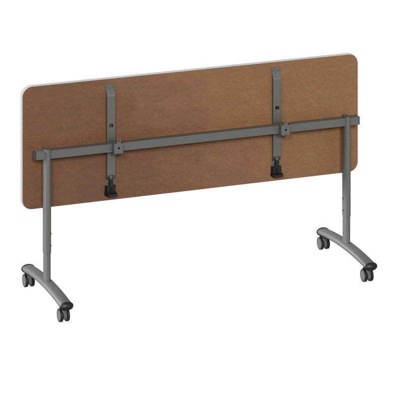 Table rabattable Premium Premium, H 38 po x L 72 po x l 30 po, Blanc/Noir
