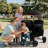 JML004 Four-seater Baby Stroller, Black. Stroller dimensions: 91x57x101cm