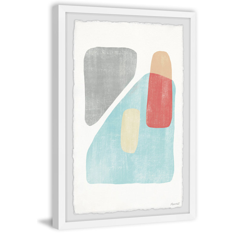 Pastels and Opposites 1 Piece Single Picture Frame Painting, 45 cm H x 38 cm W