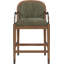 Tabouret de bar rembourré en tissu vert Hertford-109223556