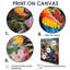 Trois perroquets dans une jungle de fleurs tropicales - salon d'art mural perroquet-1884075614-1884075608