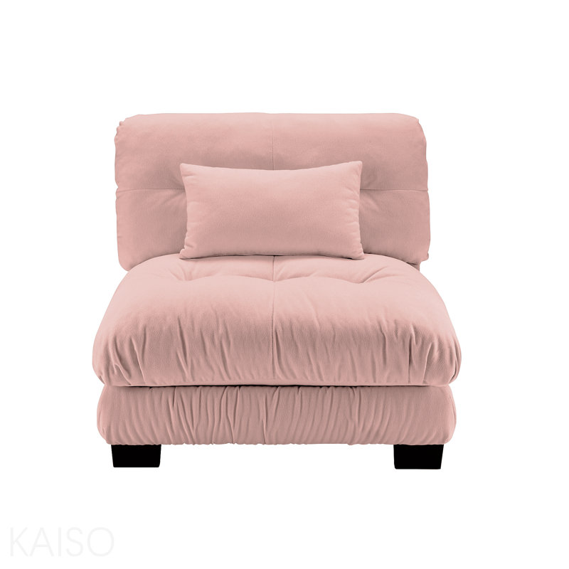 Canapé 1 place sans accoudoirs avec 1 coussin - Rose