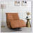 Talmon Orange Synthenic Leather Glider Recliner with Swivel