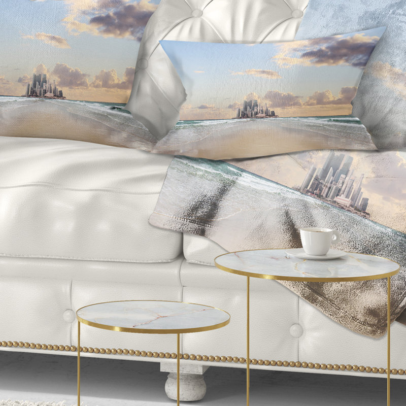 Coussin lombaire seascape road le long du beach to city