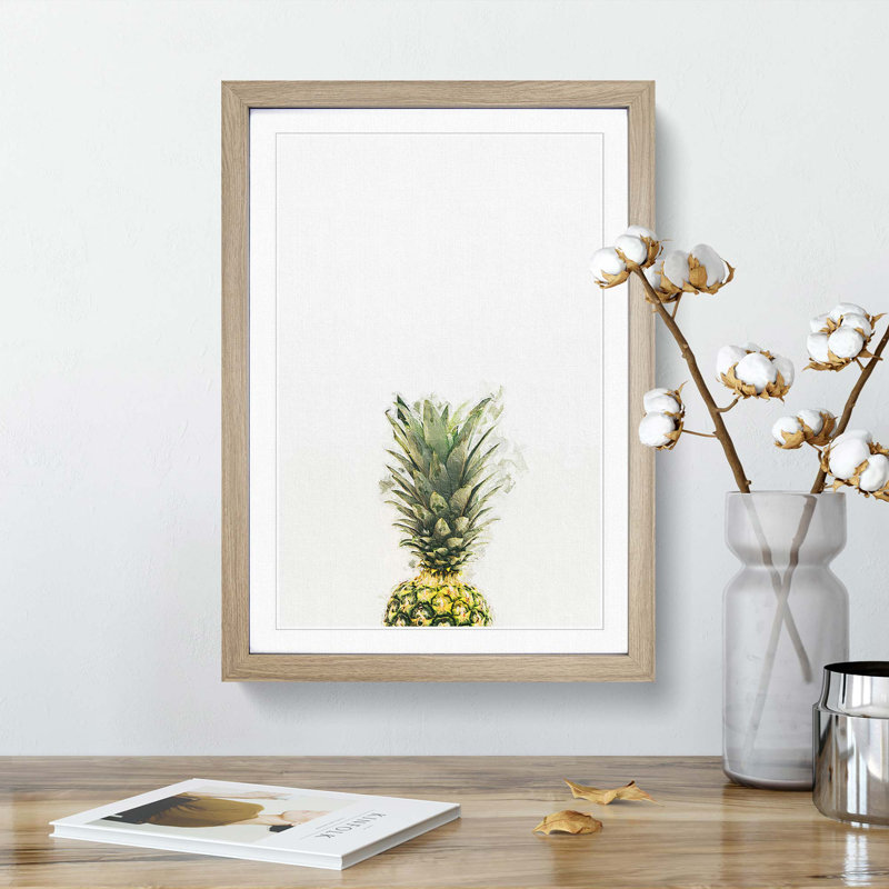Its Pineapple Time - Framed Print, 65cm H x 48cm W x 2cm D, Oak Framed
