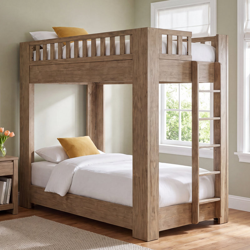 Albie Pine Bunk Bed, Twin, Sandstone