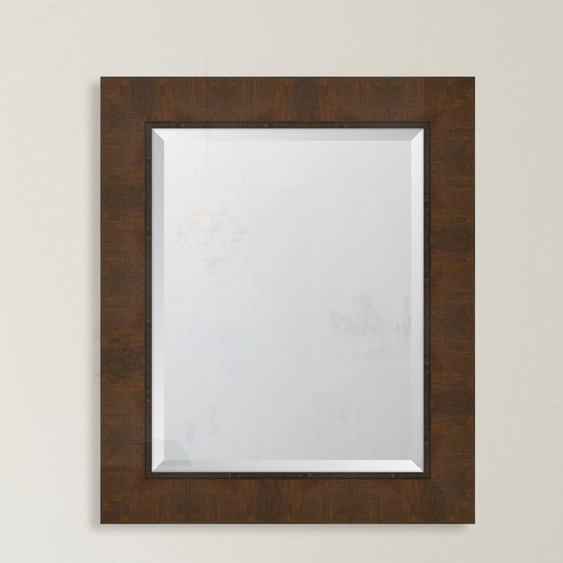 Miroir mural Gullion, H 36,5 po x l 30,5 po, Noyer