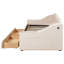 Lit de jour simple avec rangement pour port et accoudoirs en beige, finition rembourrée-1721434832