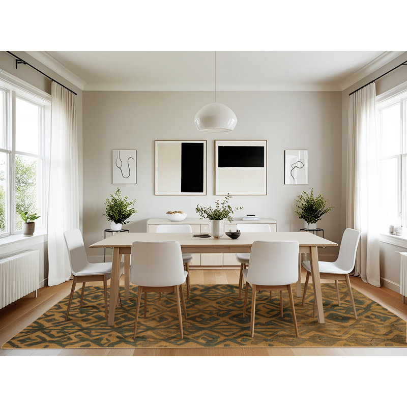 Machine Washable Trellis Brown Area Rug, Rectangle 7' x 10'