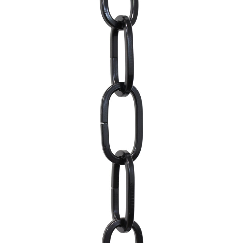 Chaîne de lustre décorative à maillons standard (10 pieds), Noir