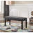 Fabric Dining Bench With Nailhead Trim, Grey-291797153
