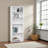 Lancashire Bookshelf with 5 Open Shelves in White Finish, 71.01" H X 24.46" W X 11.49" D