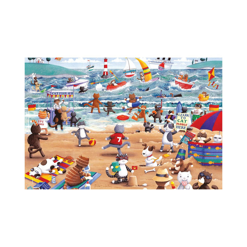 Beach Cats by Peter Adderley - Wrapped Canvas Gallery-Wrapped Canvas Giclée, 101.6 cm H x 66.04 cm W x 1.91 cm D