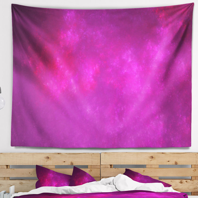 Tapisserie ciel à starry fractale abstract brillante, H 78 po x l 92 po