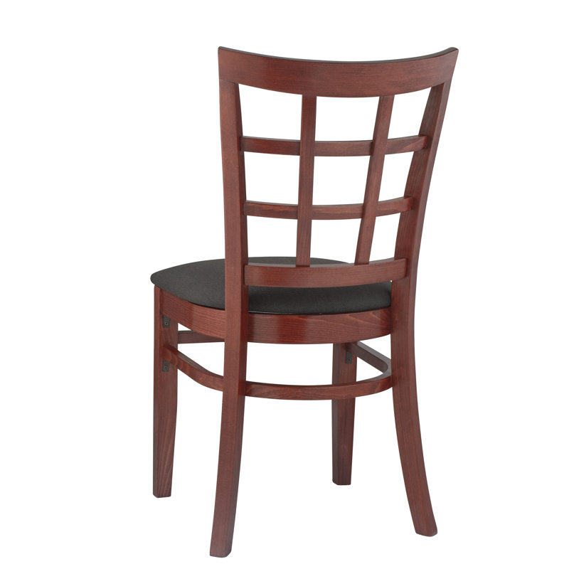 Harner 18'' H Upholstered Beech Side Chair, Rich Mahogany