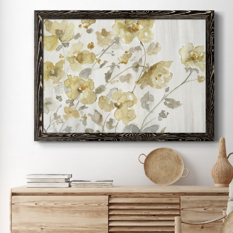 Blooming Neutral - Cadre photo, reproduction d'art sur papier, H 31 po x l 44 po x P 1 po, Noir