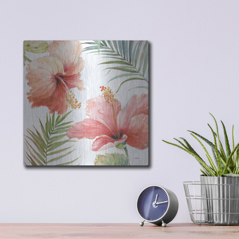 «Tropical Blush II» par Lisa Audit, H 12 po x l 12 po
