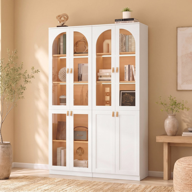 Bibliothèque blanche H 71 po x l 47,2 po Cathcart, H 71 po x l 47,2 po x P 13,6 po, White