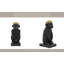 Figurine de singe en résine de polyrésine avec couronne florale.-1742024232-1742024230