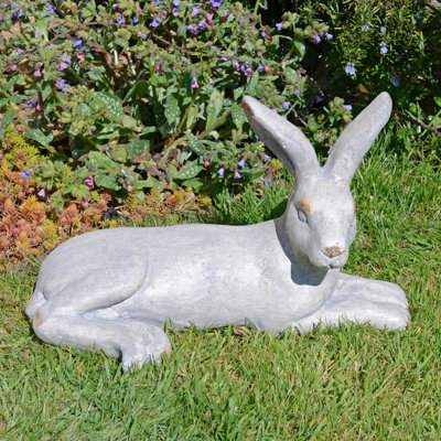 Coronado HARE Lying 24cm Weathered Light Stone Effect