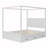Modern Queen Size Canopy Platform Bed-1259087652