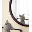 Miroir mural 20 "x 20" avec cadre en bois et finition noyer