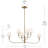  6-Light Classic Shaded Arm Chandelier-111187511-111187512