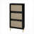 Cabinets | 3-Door Freestanding Engineered Rattan Modern Shoe Storage Cabinet, Anti-Scratch Feet | Particle Board | Entryway-1201326094