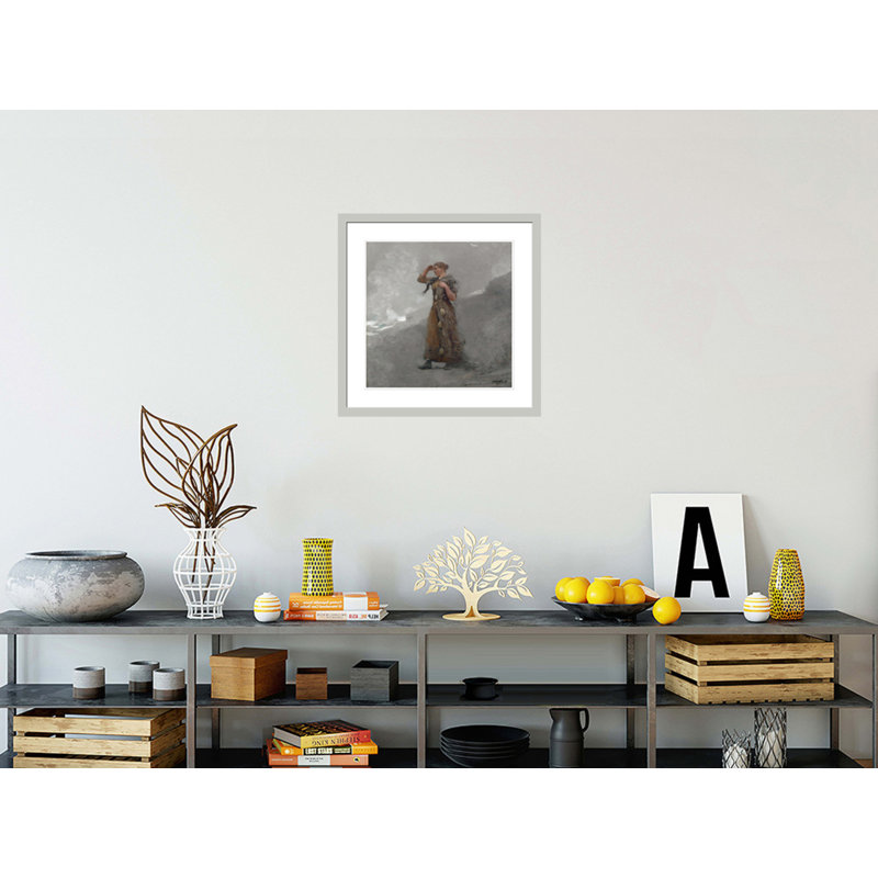«The Fisher Girl» par Winslow Homer, impression giclée sur cadre, 23,5 po H x 23,54 po L