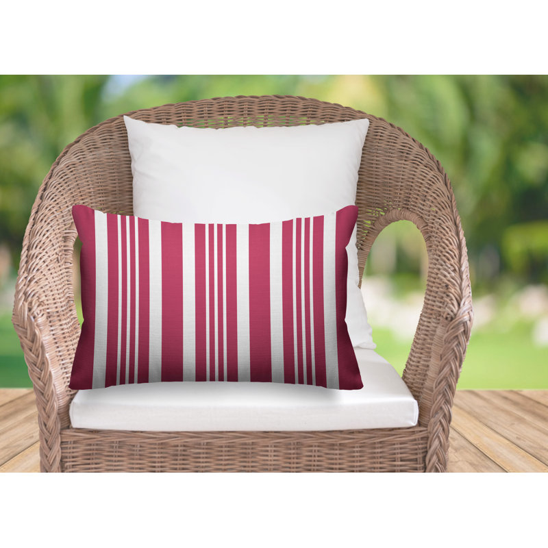 Housse et insert de coussin rectangulaire d'extérieur Healthcliff, Magenta