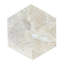 Carreau de marbre hexagonal beige + doré - côté 5,7 po, épaisseur 0,5 po, pour mur et plancher dans la cuisine, la salle de bain, le salon, le couloir, la surface jaune club de 1/2 po, piscine adaptée