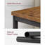 Petite table de bout, grande table de chevet pour le salon, la chambre à coucher, le bureau, la salle de bain, brun rustique et noir classique ULET273B01