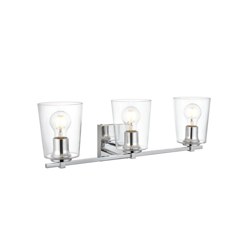 Homister Dimmable Bath Sconce, Chrome, 8" H x 14" W x 14" D, 2 Lights