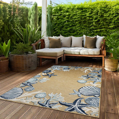 Coastal Coral Durable Performance Indoor/Outdoor Area Rug