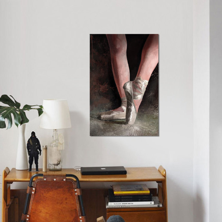 «Graceful Slipper», impression sur toile, H 40 po x l 26 po x P 1,5 po, Toile tendue, Pas de tapis