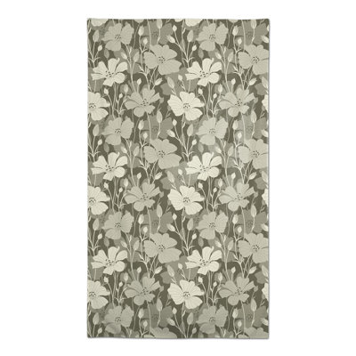 Floral Blooms Gray 3 Tablecloth