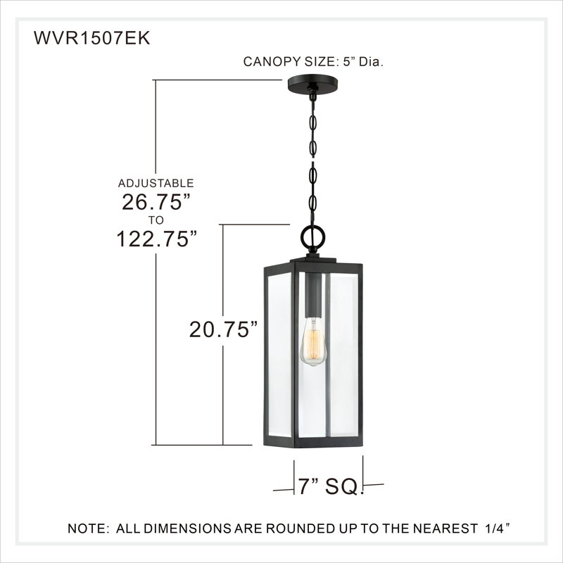 Westover 1-Light Earth Black Mini Pendant Light