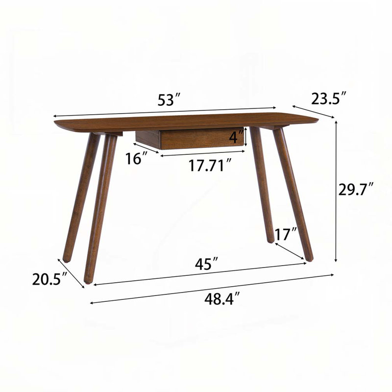 Bureau d'écriture avec tiroirs en bois