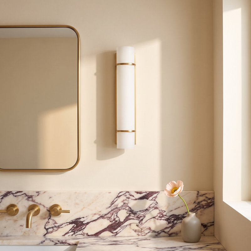 Romaine Dimmable LED Vanity Light, Brushed Brass