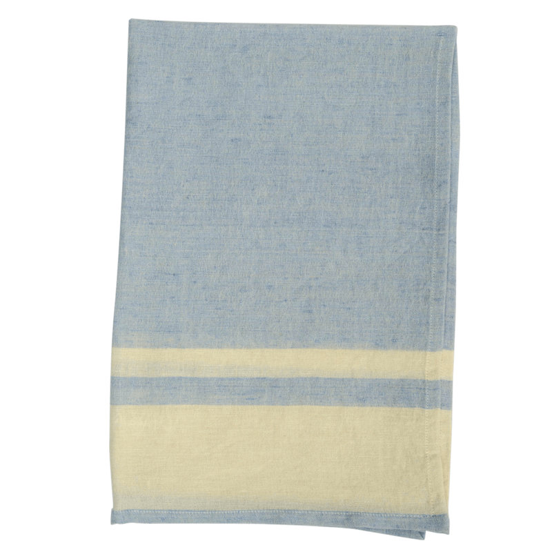 Torchon Chambray, Bleu clair/ naturel