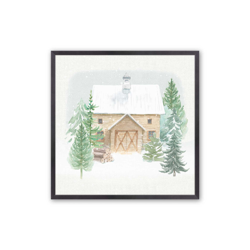 «Woodland Charm I», H 13,75 po x l 13,75 po, Cadre simple en zinc patiné, bois massif