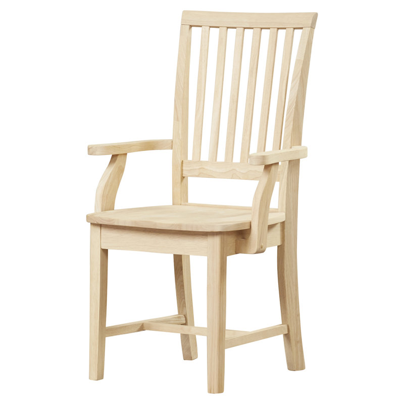 Hirz Solid Wood Armchair, Unfinished