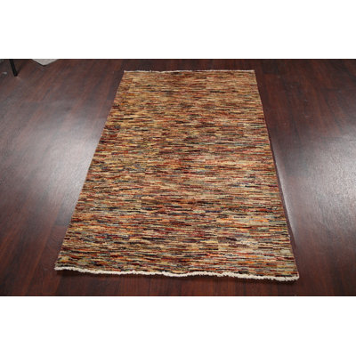 One-of-a-Kind 3'4" X 5'1" New Age Wool Area Rug in Brown