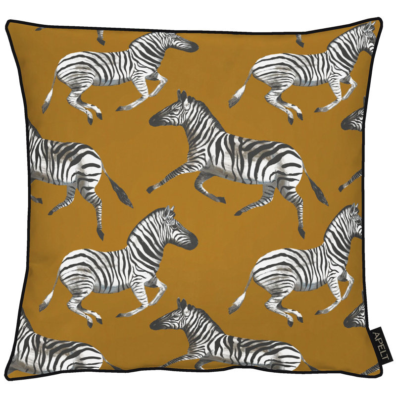 Samuel Square Cushion, 45 cm x 45 cm, Brown, Polyester