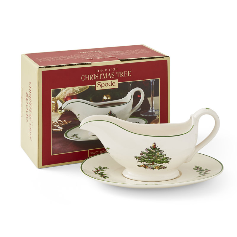 Spode Christmas Tree Gravy Boat 10Oz