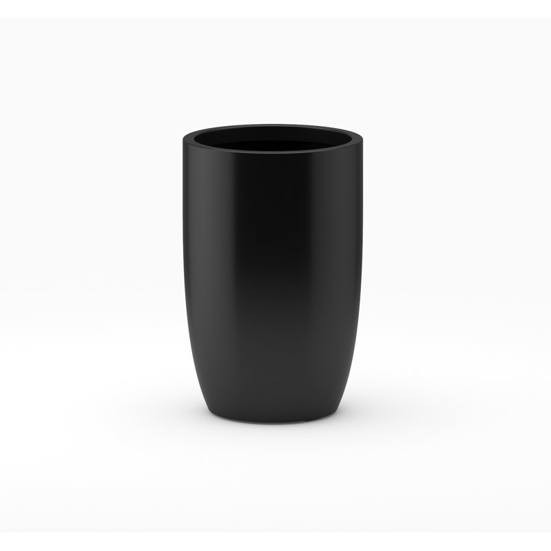 Rilo Pot Planter, 25"H x 14" W x 14" D, Black