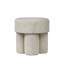 Chenille Round Dressing Table Stool for Bedroom Furniture, Living Room Accent Stool, Foot Stool-1680604797