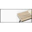 Console industrielle de 55 po - Canapé d'entrée long et étroit avec structure en métal géométrique et plateau en bois gris rétro