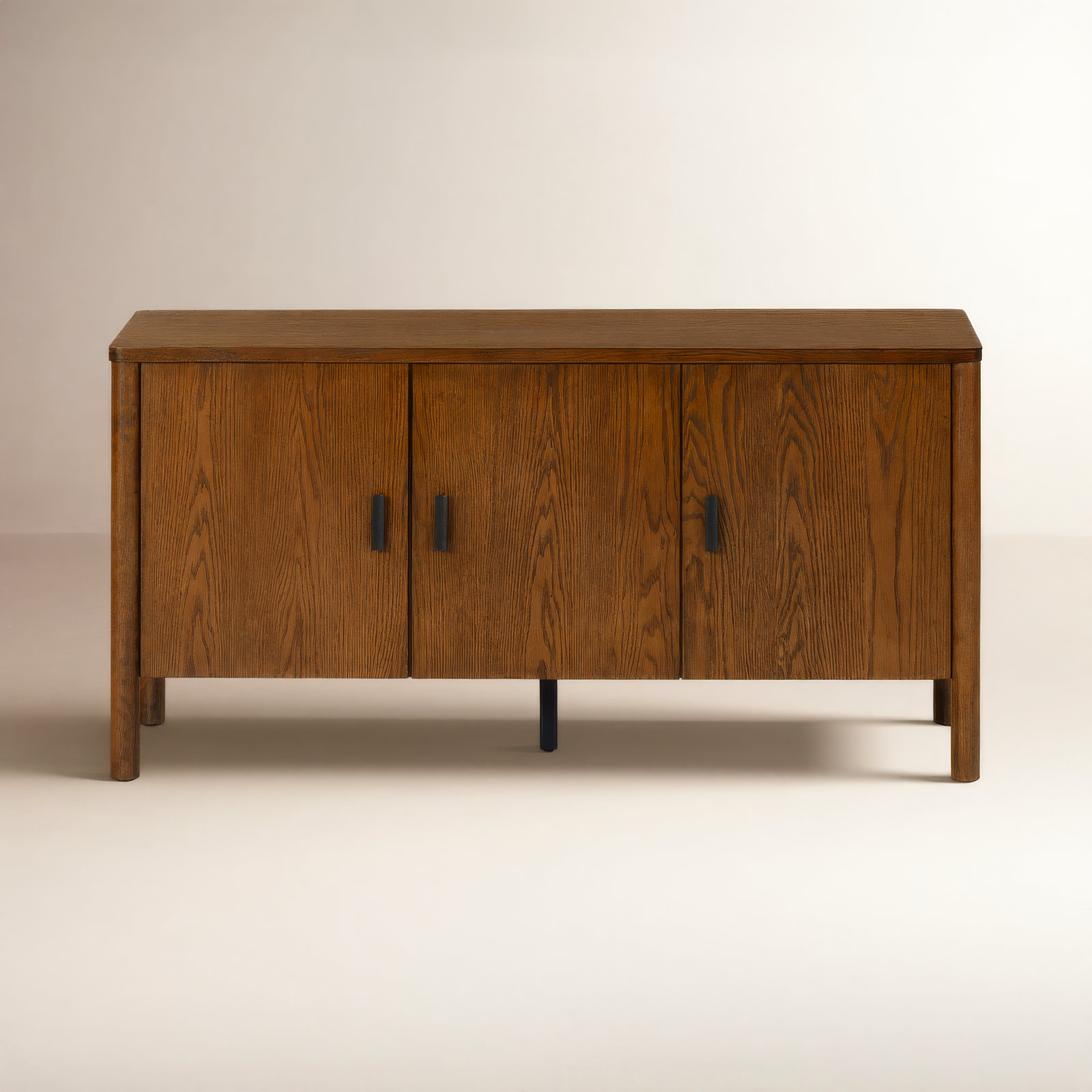 Kaplan Wood 3-Door Sideboard, Medium Oak