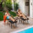 5-Piece Patio Conversation Set with Cushions, Outdoor Seating Group for Garden Backyard Poolside-1942267386